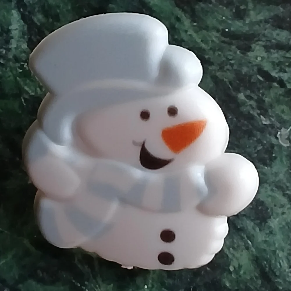 Child's Plaatic Snowman Ring with Orange Nose Adjustable